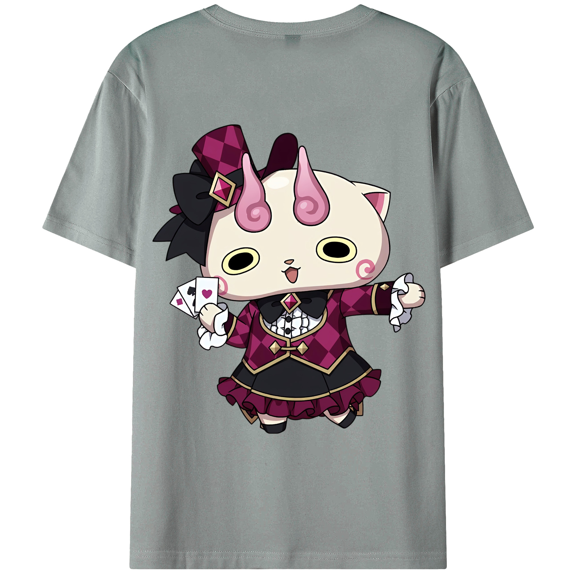 （画像用） 妖怪ウォッチ Yo-kai Watch 綿100％ メンズ半袖Tシャツ（バックプリント） 通気性
